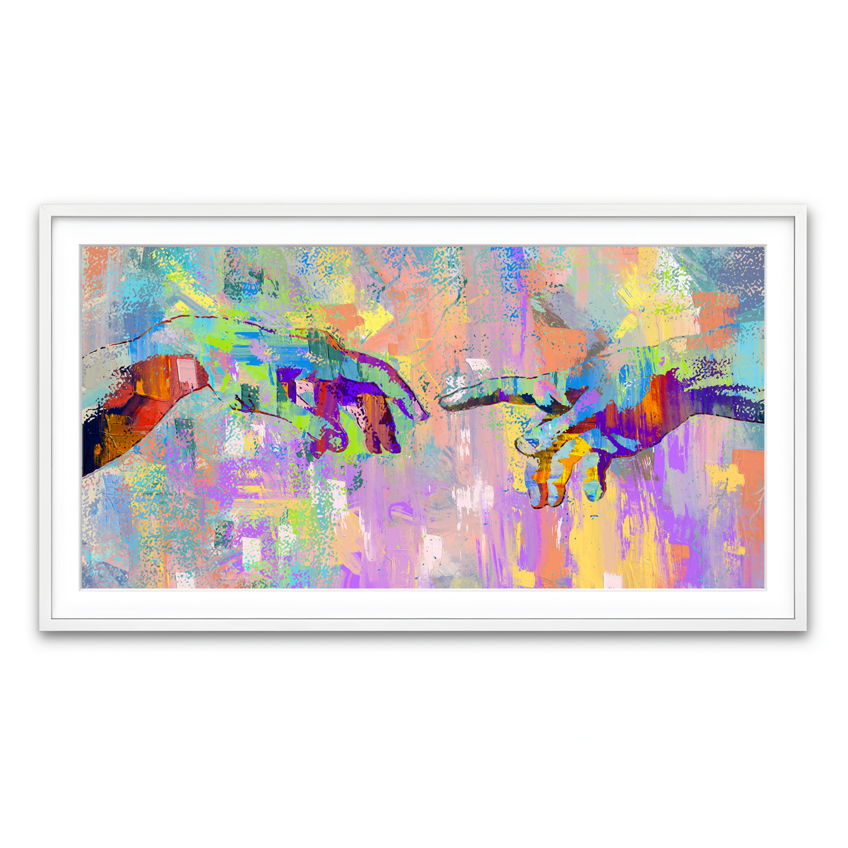 Framed Print 2x1 White