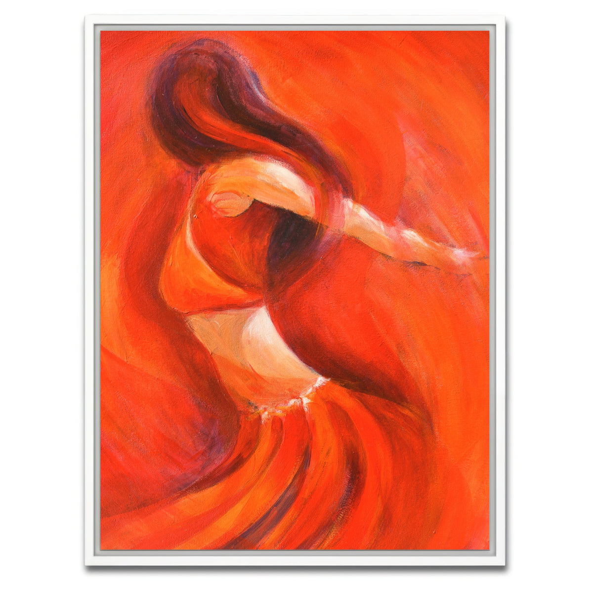 AUTO-MOCKUP WHITE | dancing flame | 1 Piece | White Framed Canvas | group=3x4