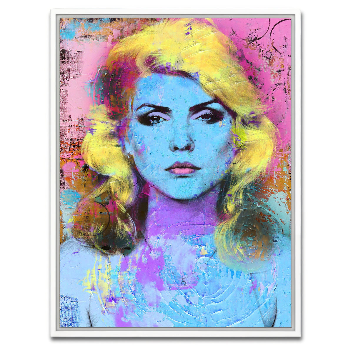 AUTO-MOCKUP WHITE | debbie harry | 1 Piece | White Framed Canvas | group=3x4