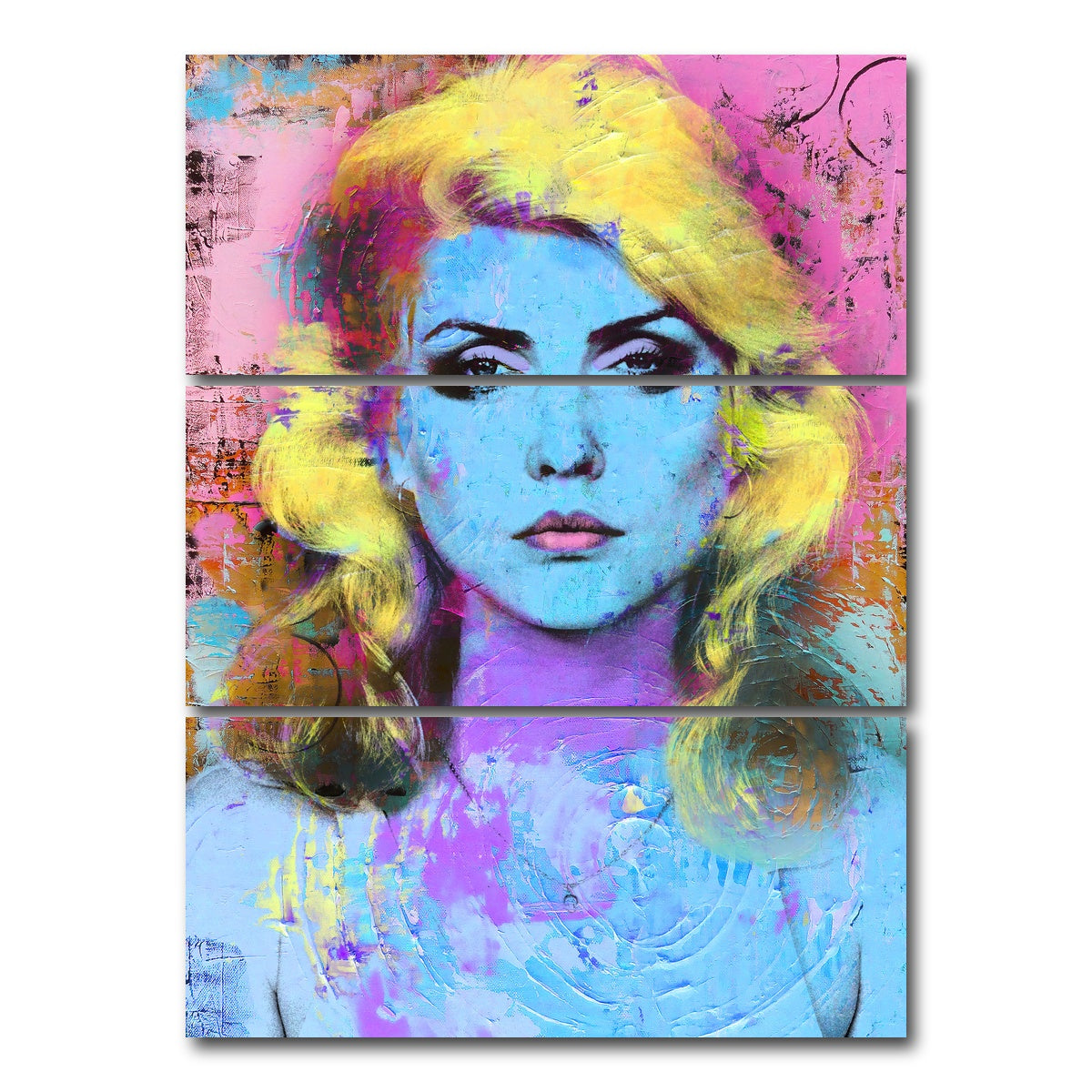 AUTO-MOCKUP WHITE | debbie harry | 3 Piece | Gallery Wrap Canvas | group=8x18_stacked