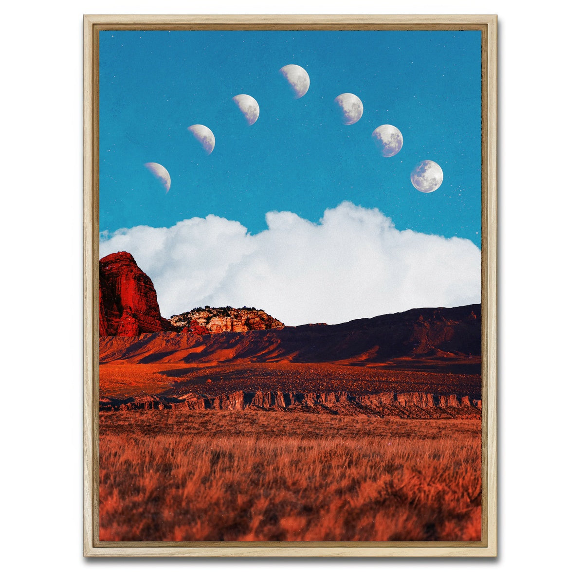 AUTO-MOCKUP WHITE | desert hill | 1 Piece | Natural Framed Canvas | group=3x4
