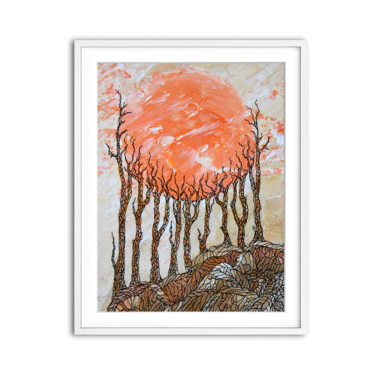 Framed Print 3x4 White
