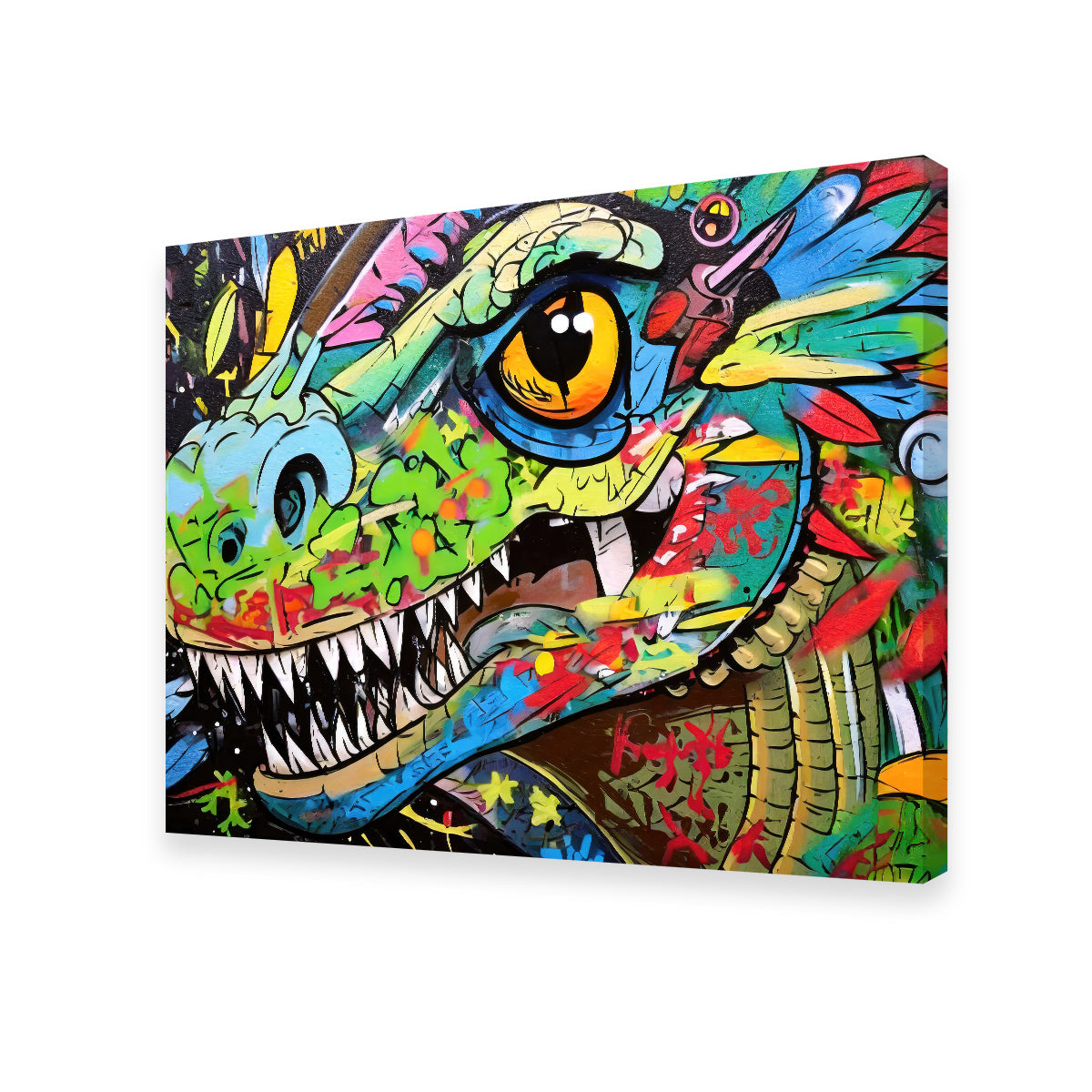 Dinosaur Graffiti Wall Art