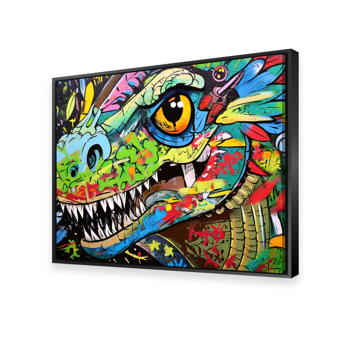 Dinosaur Graffiti Wall Art