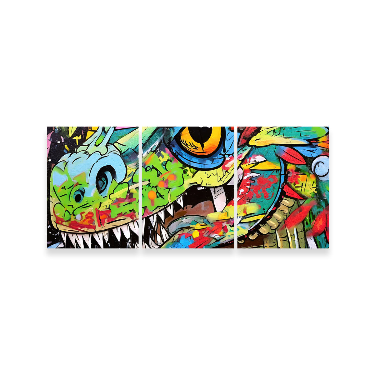 Dinosaur Graffiti Wall Art