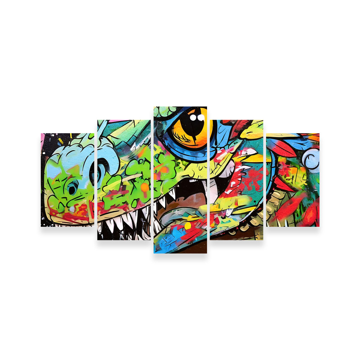 Dinosaur Graffiti Wall Art