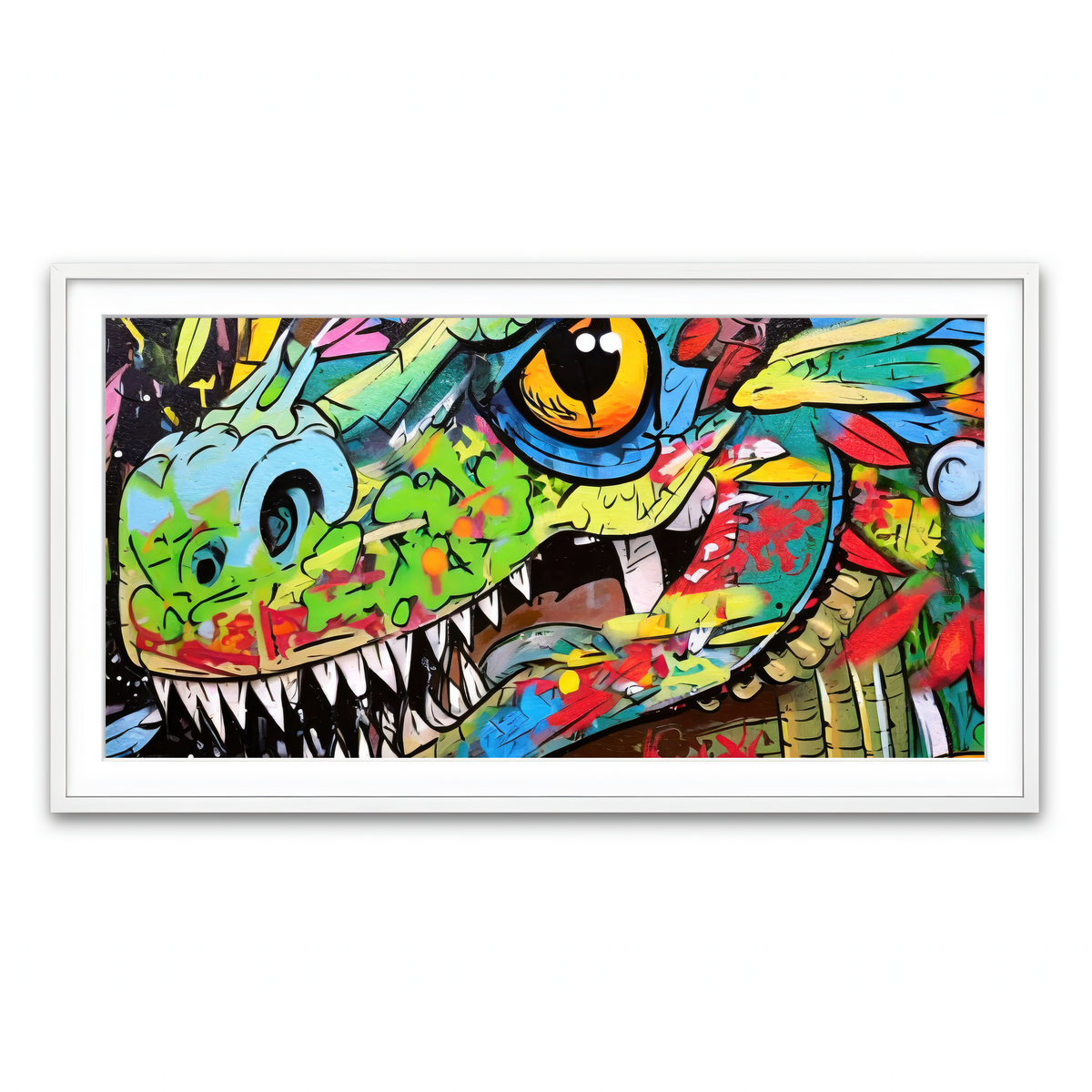 Framed Print 2x1 White