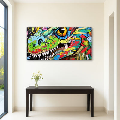 AUTO-MOCKUP ROOM | dinosaur graffiti