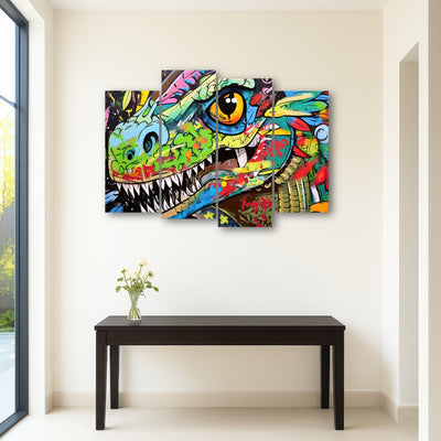 AUTO-MOCKUP ROOM | dinosaur graffiti