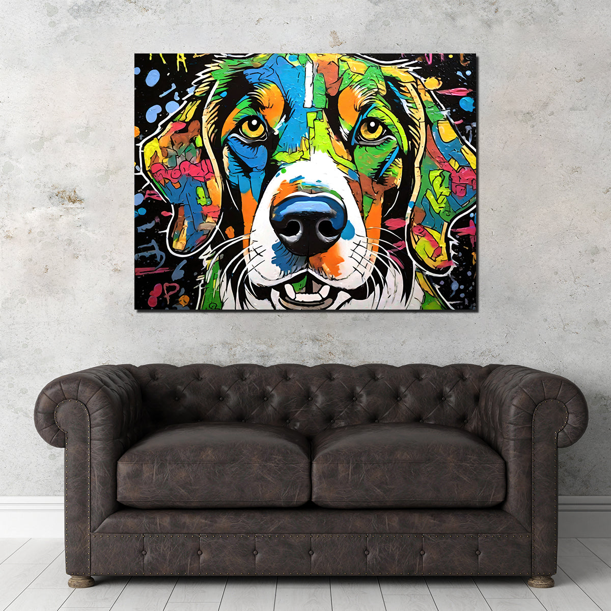 Dog Graffiti Wall Art