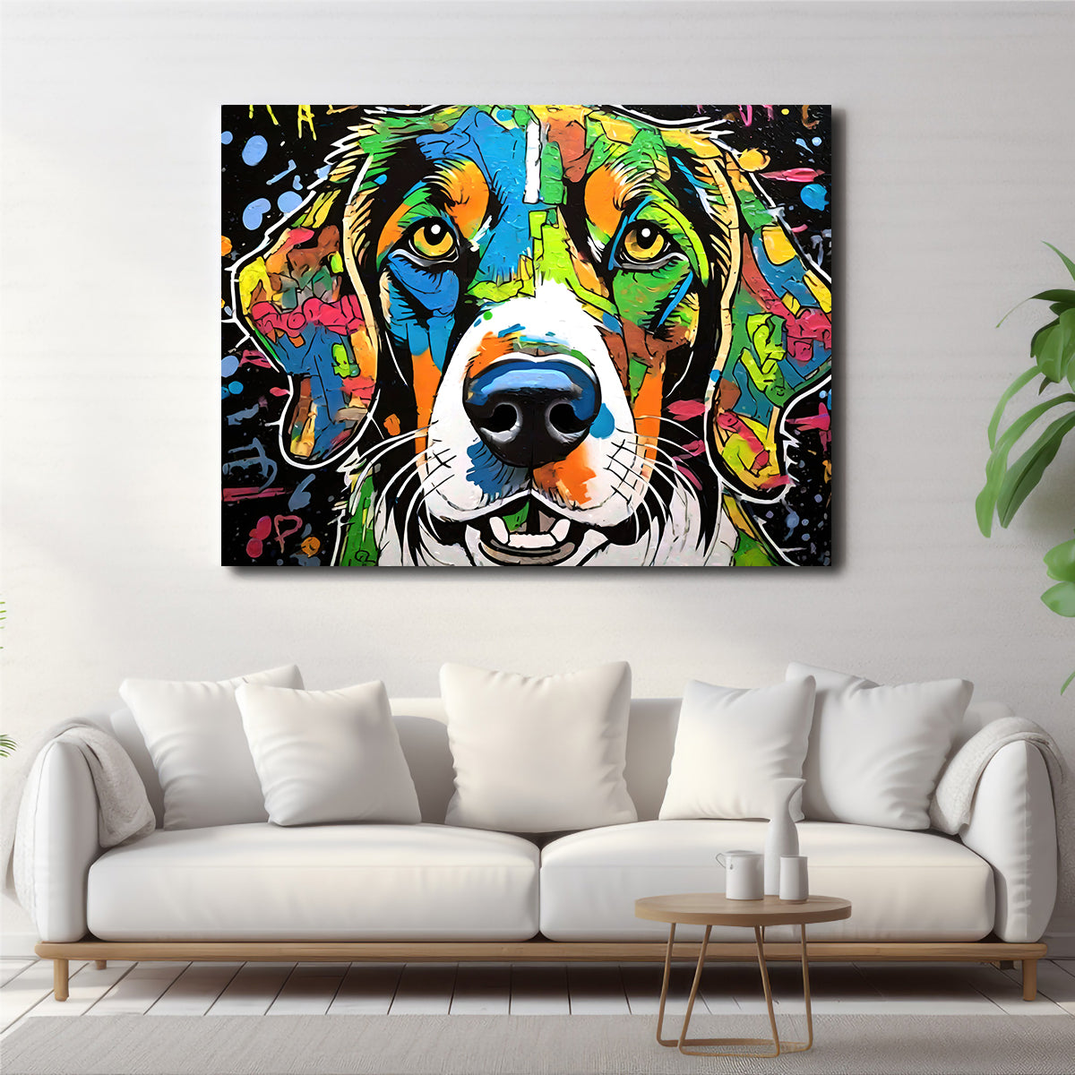 Dog Graffiti Wall Art