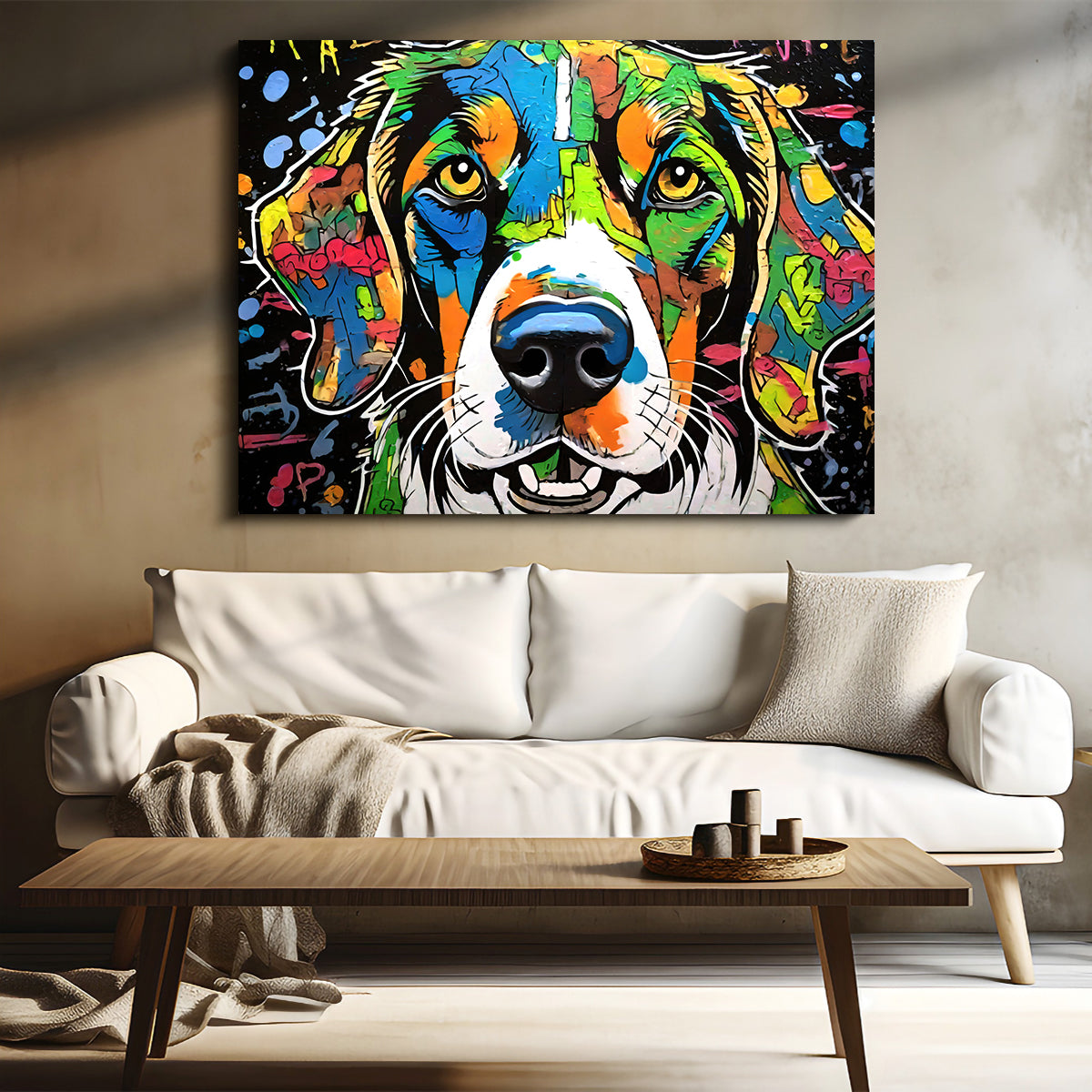 Dog Graffiti Wall Art