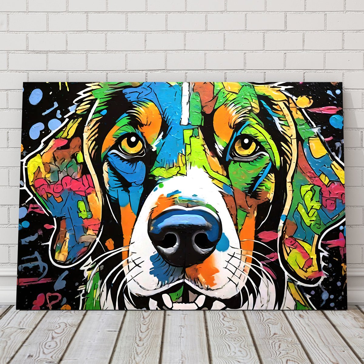 Dog Graffiti Wall Art