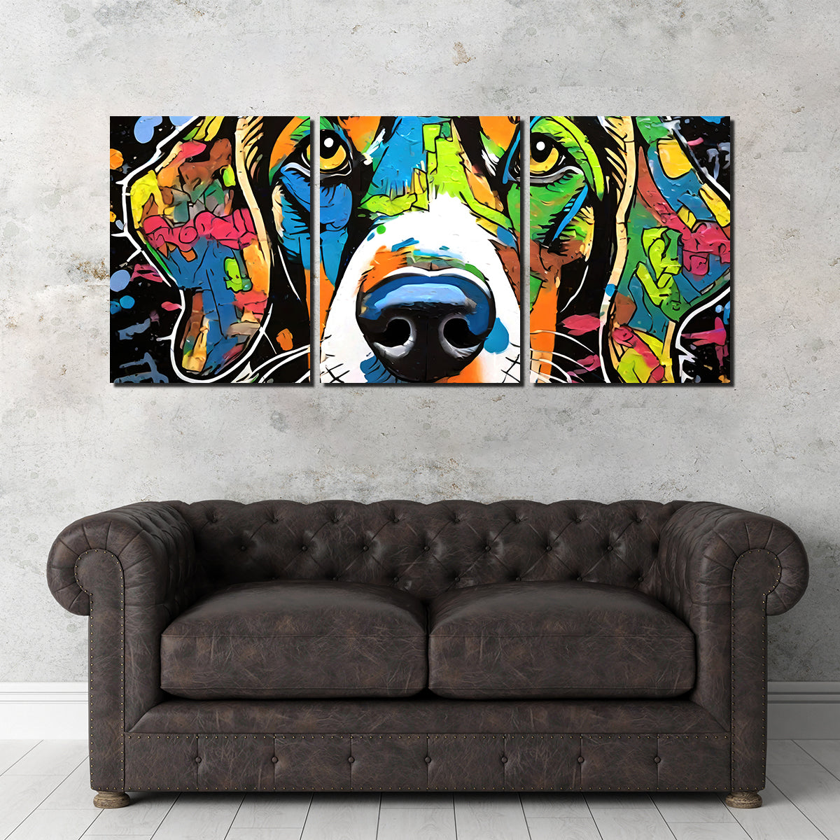 Dog Graffiti Wall Art