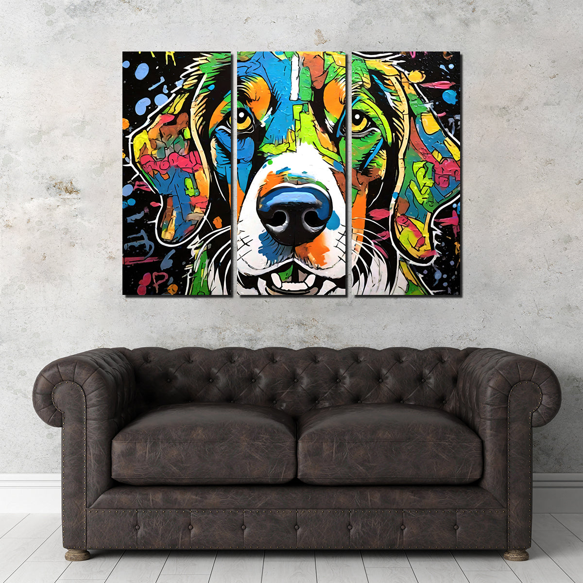 Dog Graffiti Wall Art