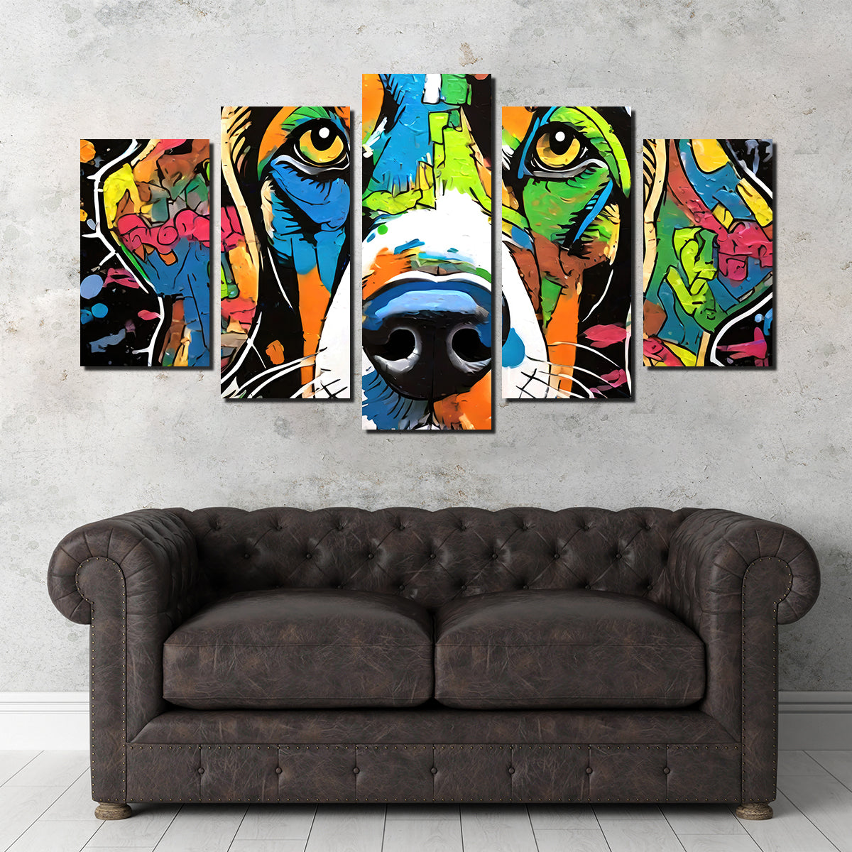 Dog Graffiti Wall Art