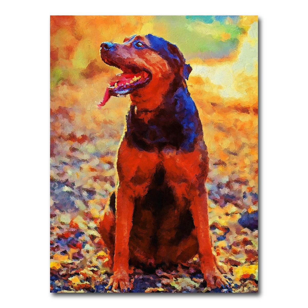 AUTO-MOCKUP WHITE | dog 1 painting | 1 Piece | Gallery Wrap Canvas | group=3x4