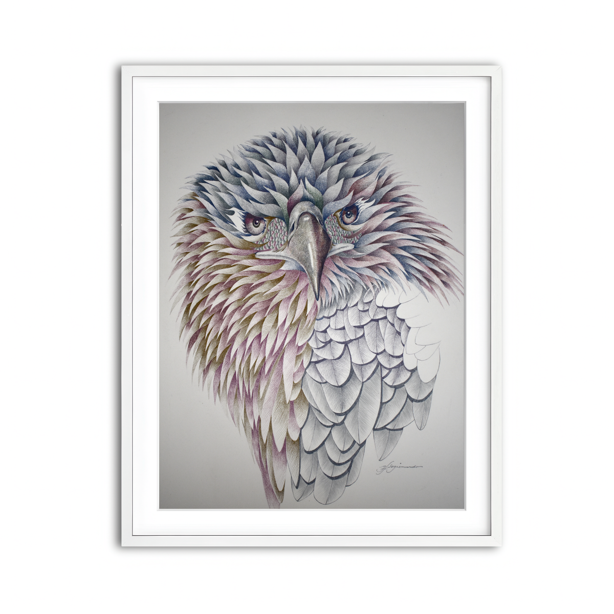 Framed Print 3x4 White