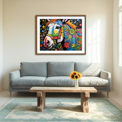 AUTO-MOCKUP ROOM | Donkey Graffiti Wall Art