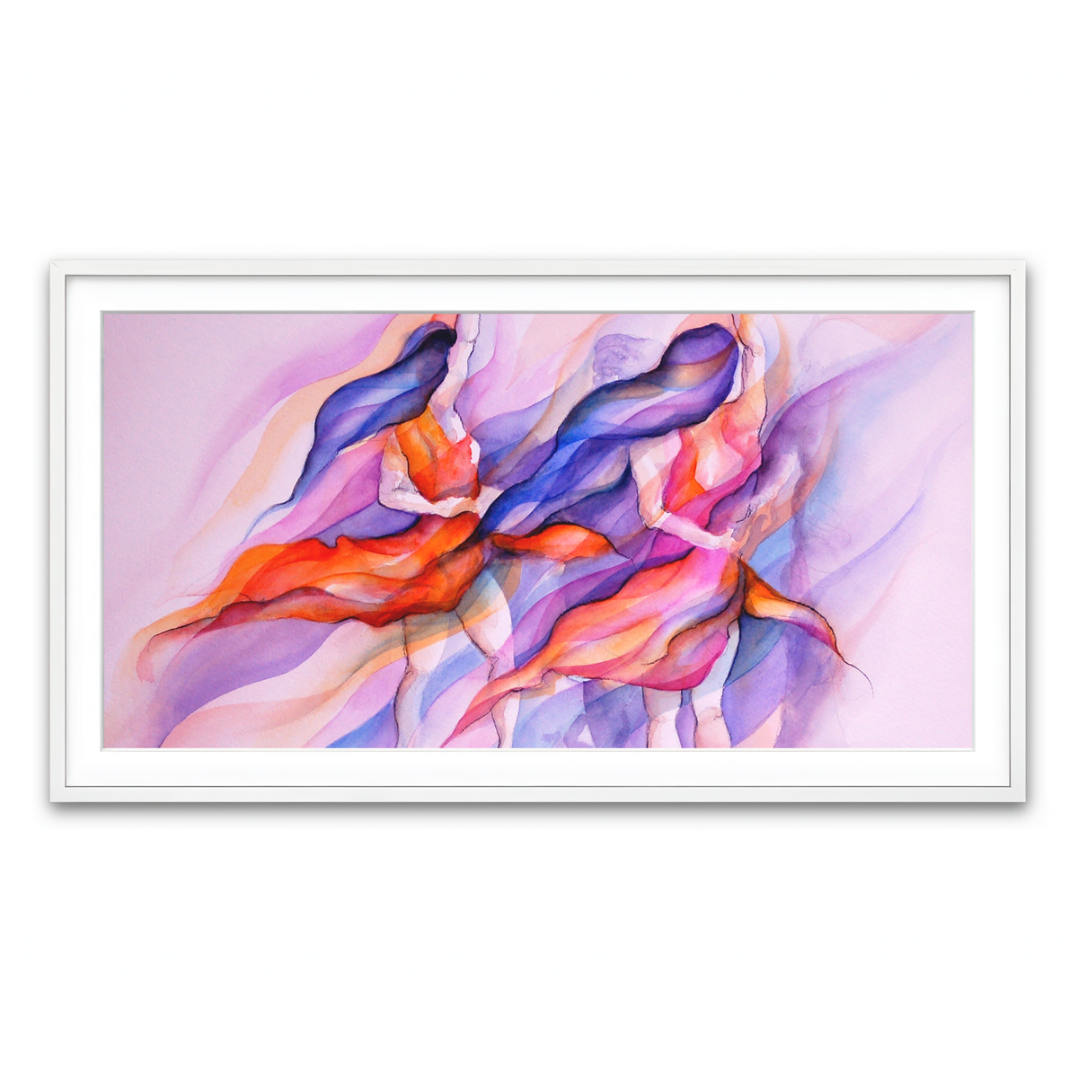 Framed Print 2x1 White