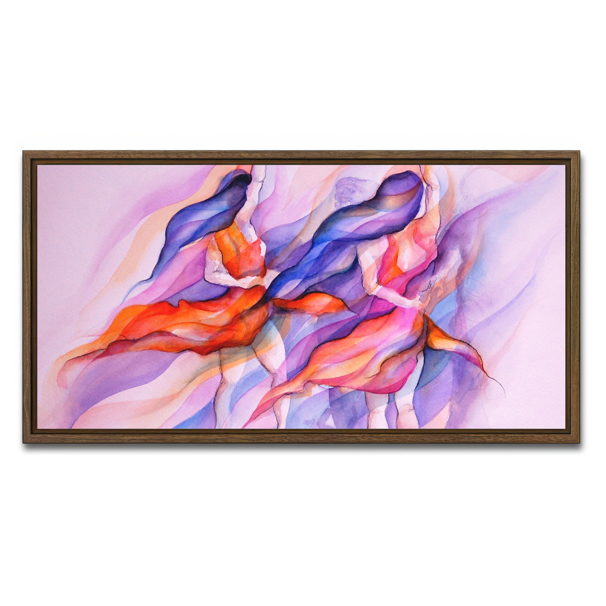 AUTO-MOCKUP WHITE | double delight | 1 Piece | Walnut Framed Canvas | group=2x1