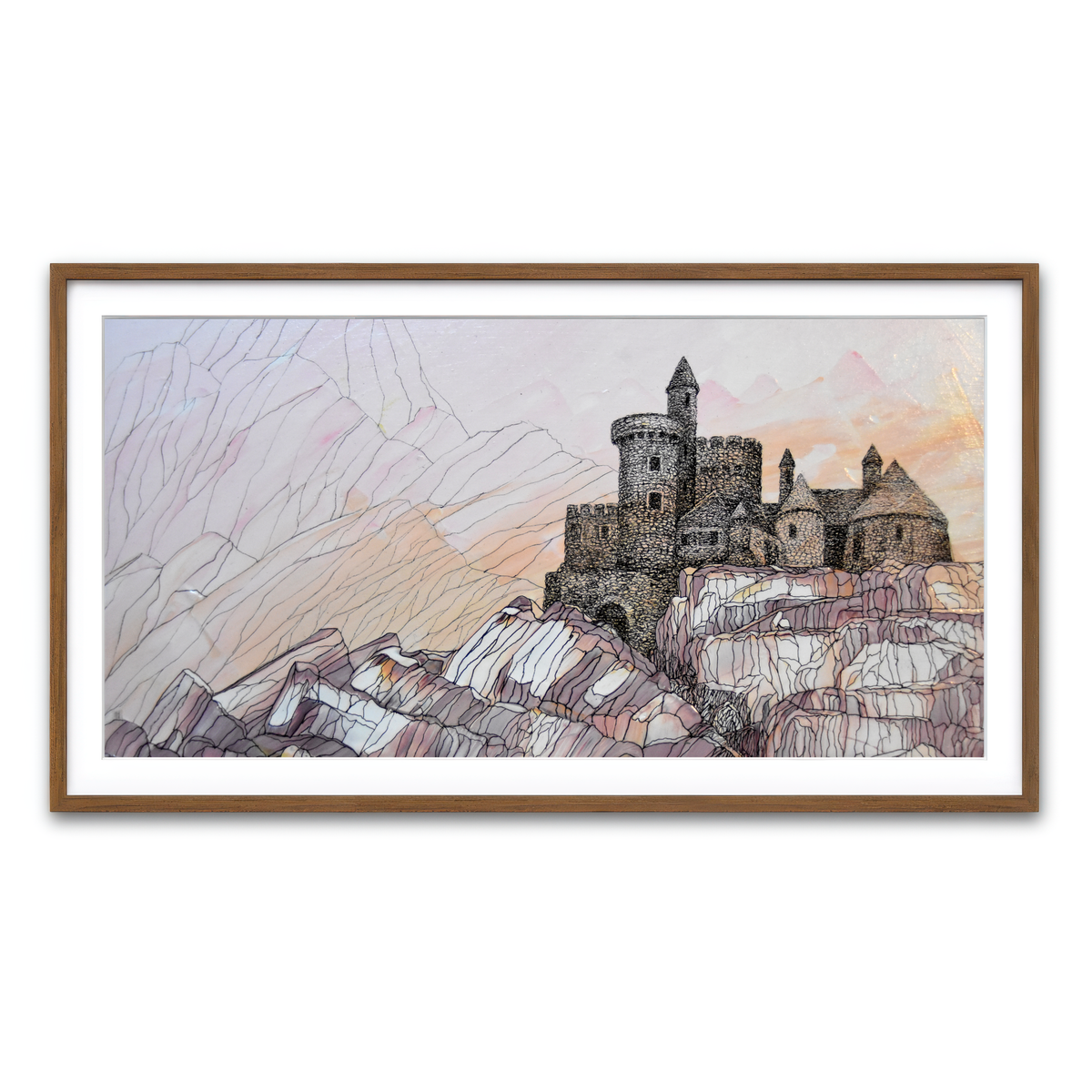 Framed Print 2x1 Walnut