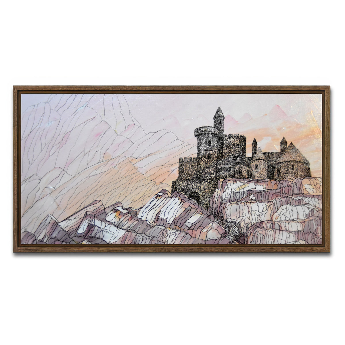 AUTO-MOCKUP WHITE | dream art studio | 1 Piece | Walnut Framed Canvas | group=2x1