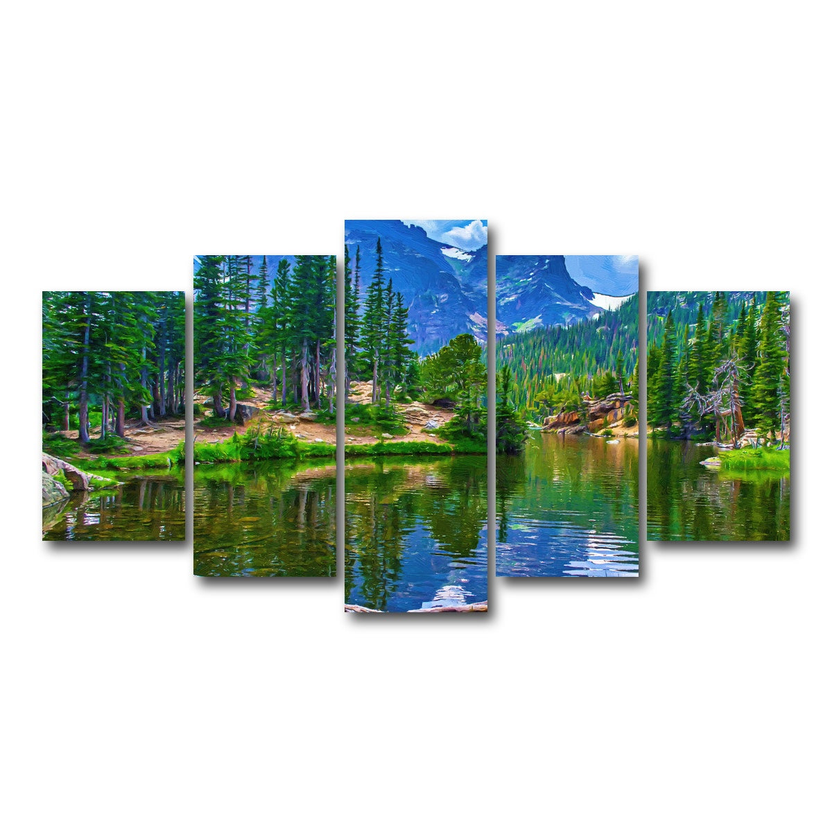 AUTO-MOCKUP WHITE | dream lake | 5 Piece | Gallery Wrap Canvas | group=5_normal