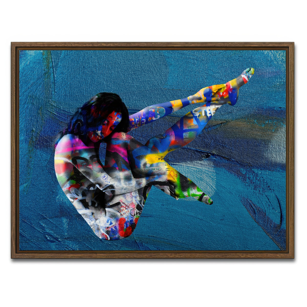 AUTO-MOCKUP WHITE | dreamer | 1 Piece | Walnut Framed Canvas | group=4x3