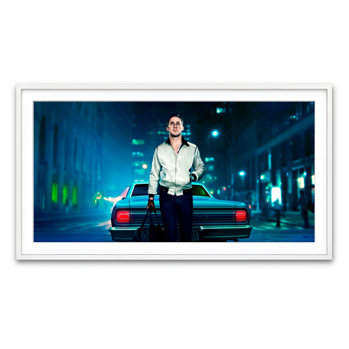 Framed Print 2x1 White