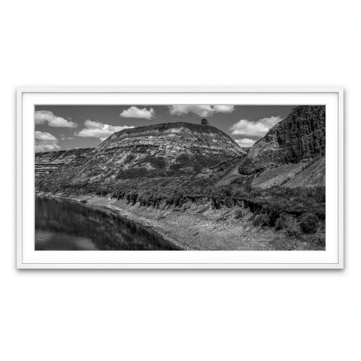 Framed Print 2x1 White