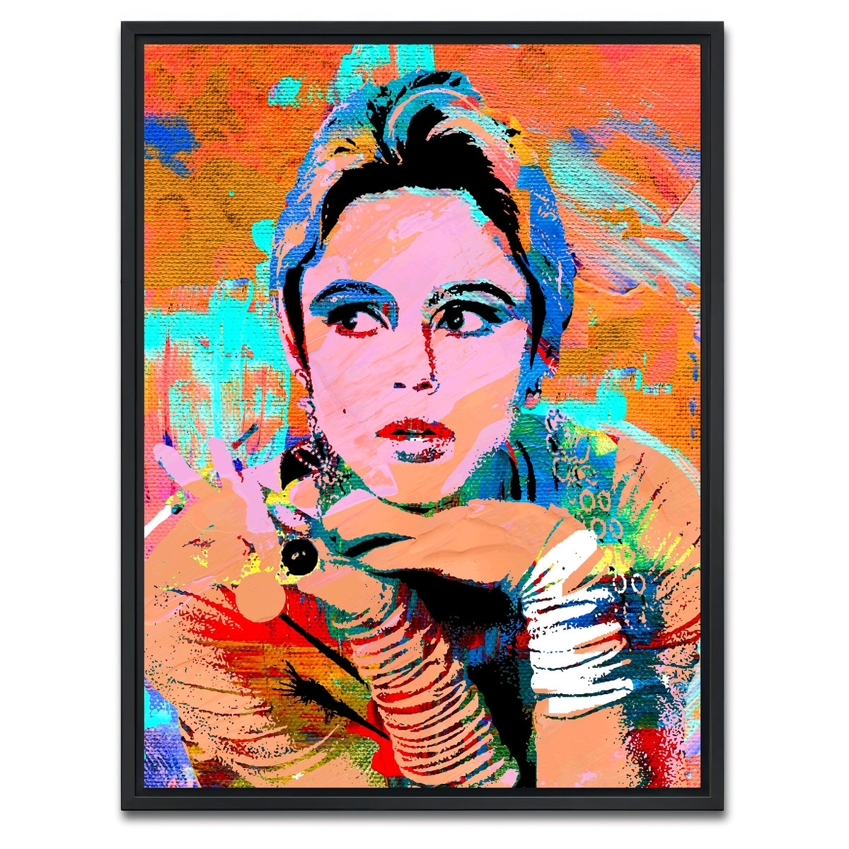 AUTO-MOCKUP WHITE | edie sedgwick | 1 Piece | Black Framed Canvas | group=3x4