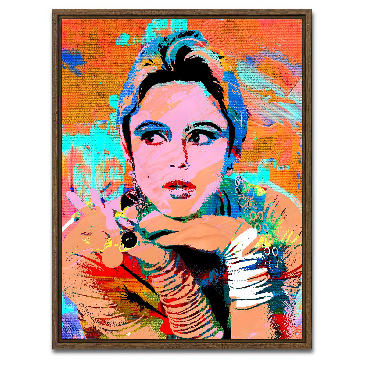 AUTO-MOCKUP WHITE | edie sedgwick | 1 Piece | Walnut Framed Canvas | group=3x4