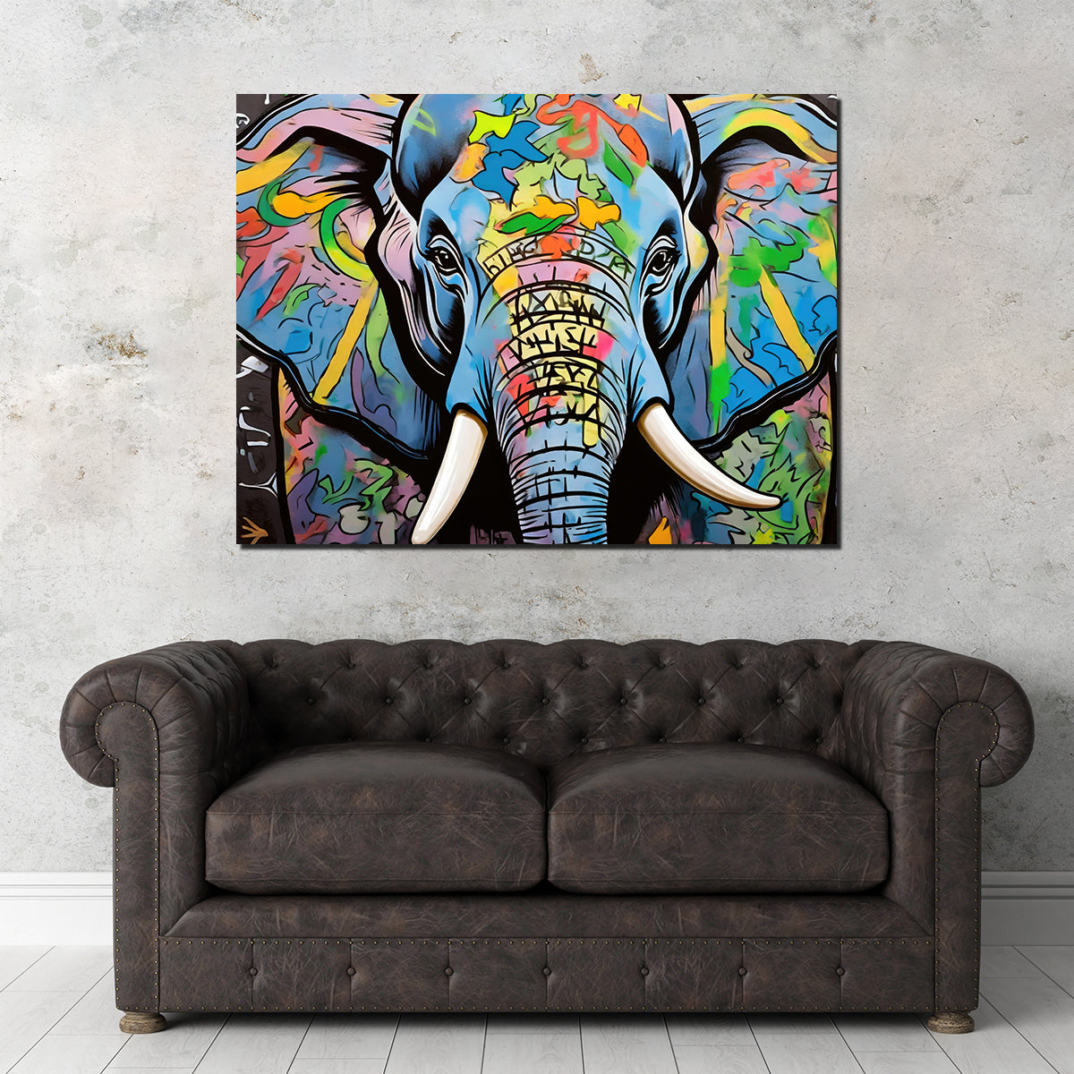 Elephant in Color Wall Art