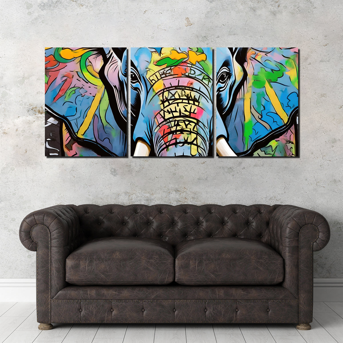 Elephant in Color Wall Art