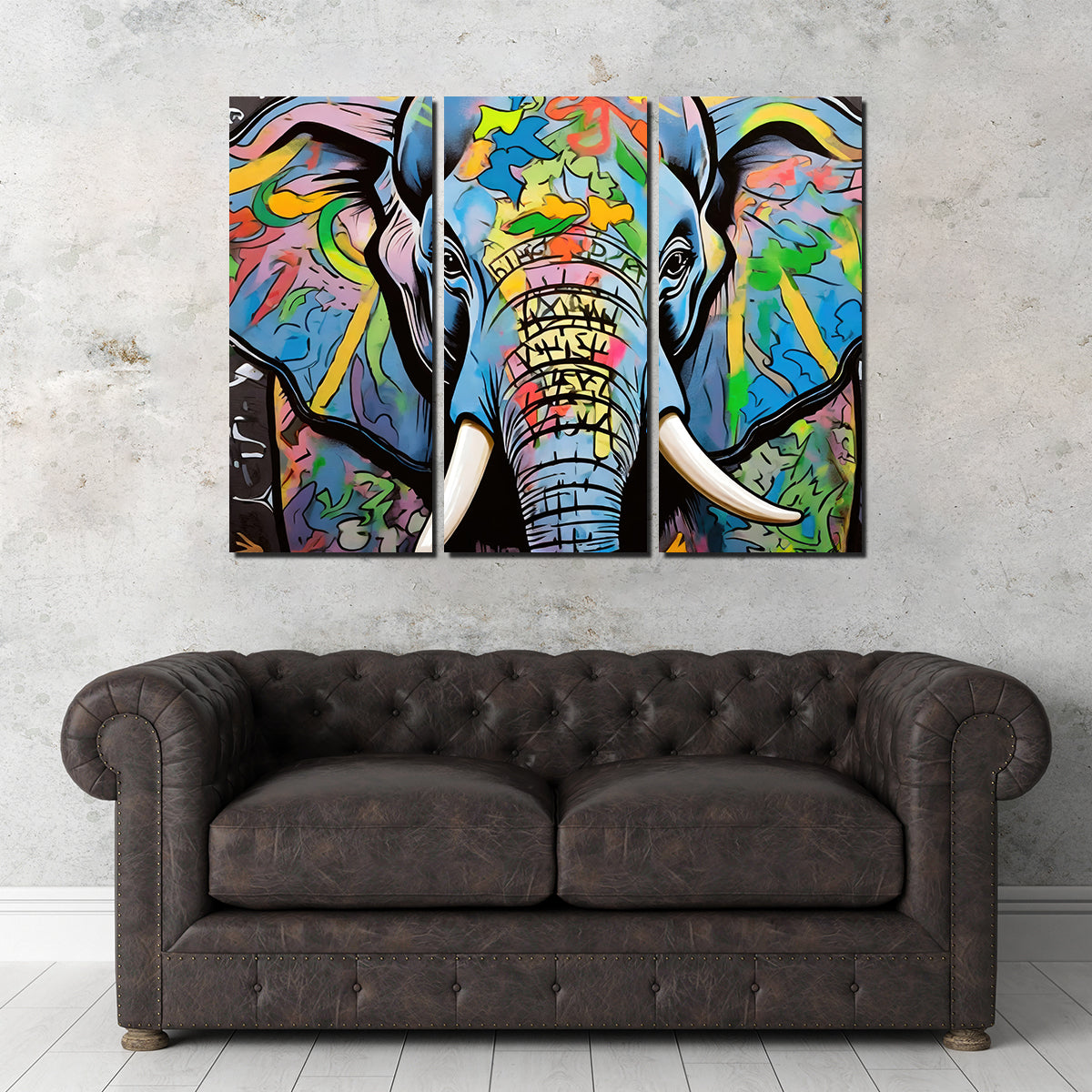 Elephant in Color Wall Art