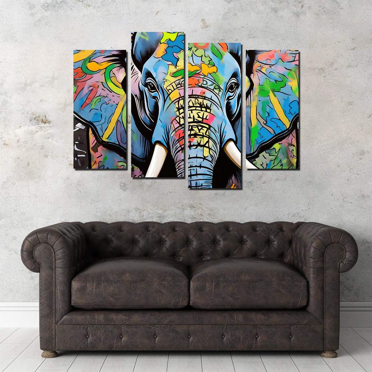 Elephant in Color Wall Art