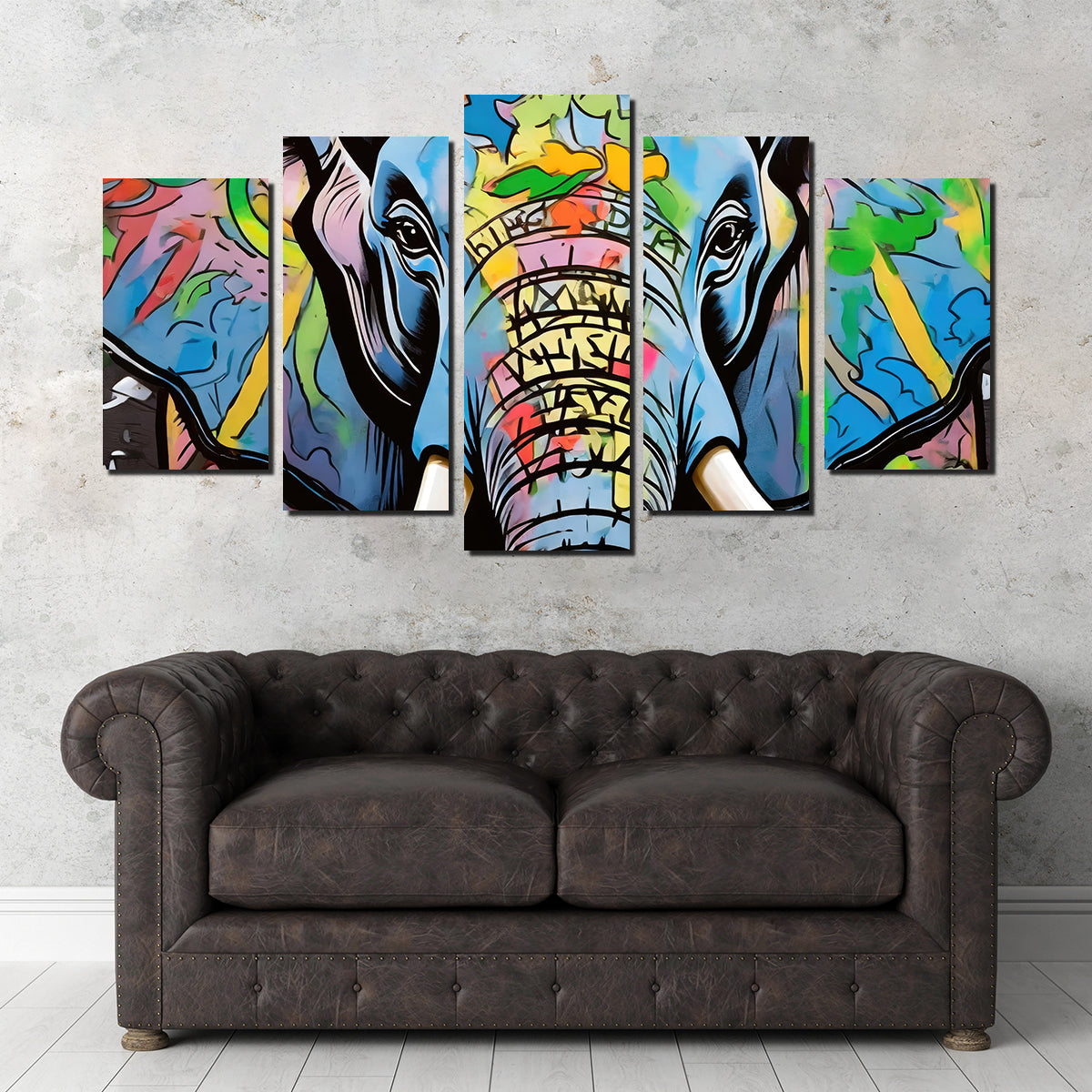 Elephant in Color Wall Art