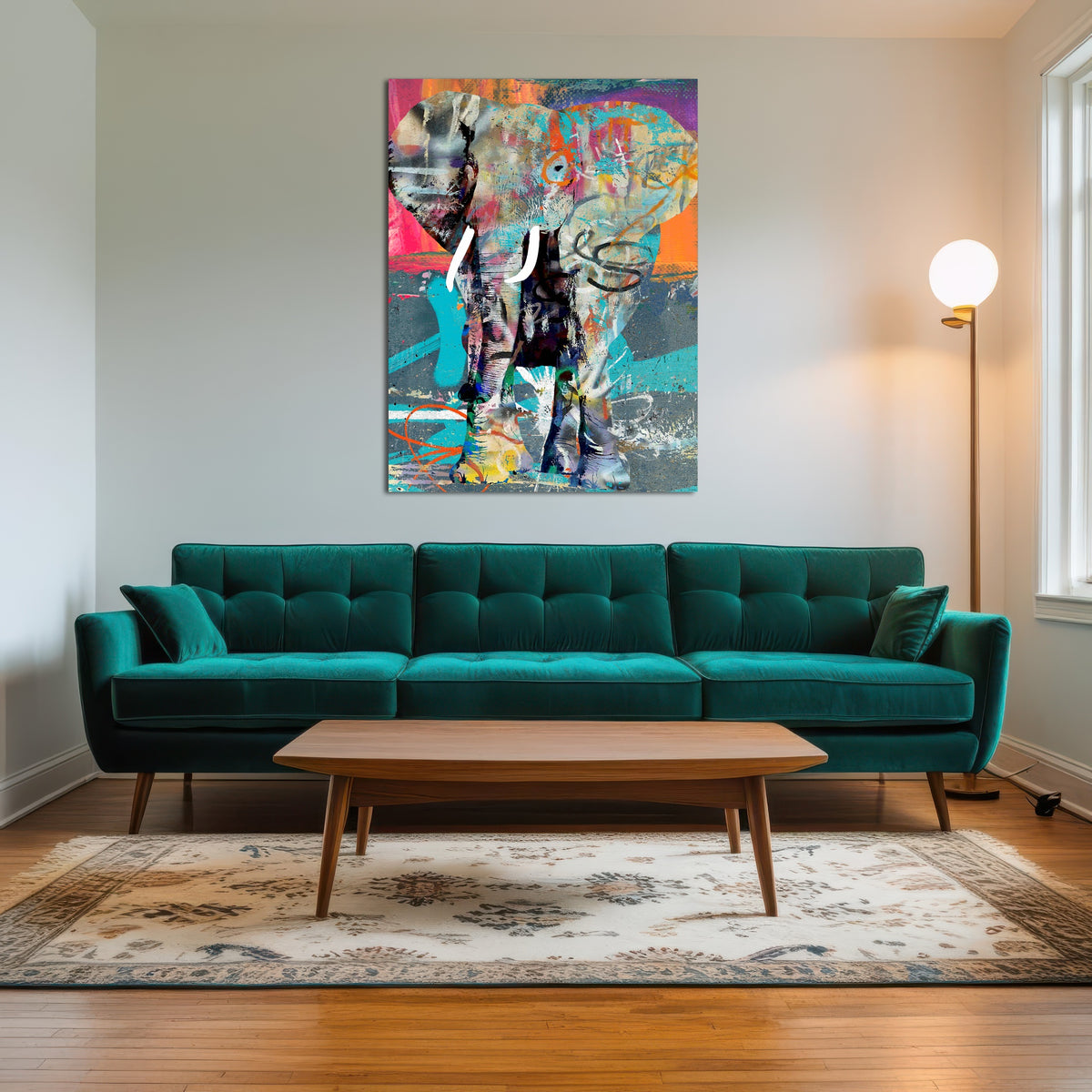 AUTO-MOCKUP ROOM | elephant graffiti