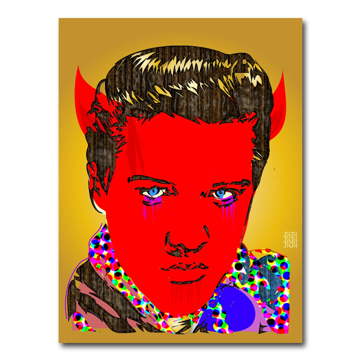 AUTO-MOCKUP WHITE | elvis Horns | 1 Piece | Gallery Wrap Canvas | group=3x4