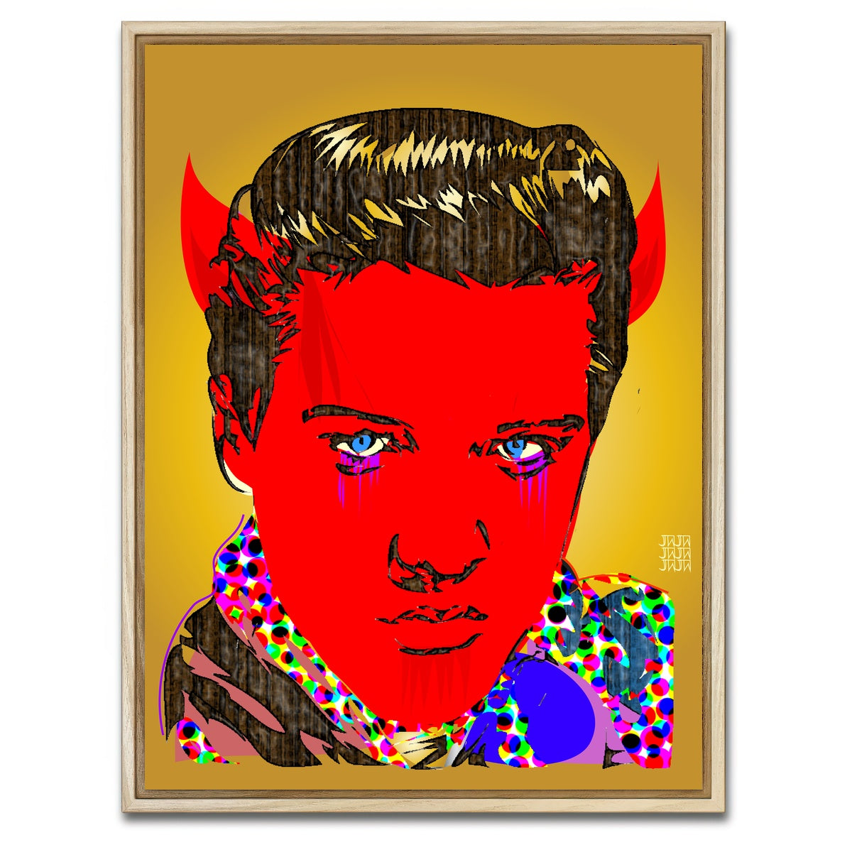 AUTO-MOCKUP WHITE | elvis Horns | 1 Piece | Natural Framed Canvas | group=3x4