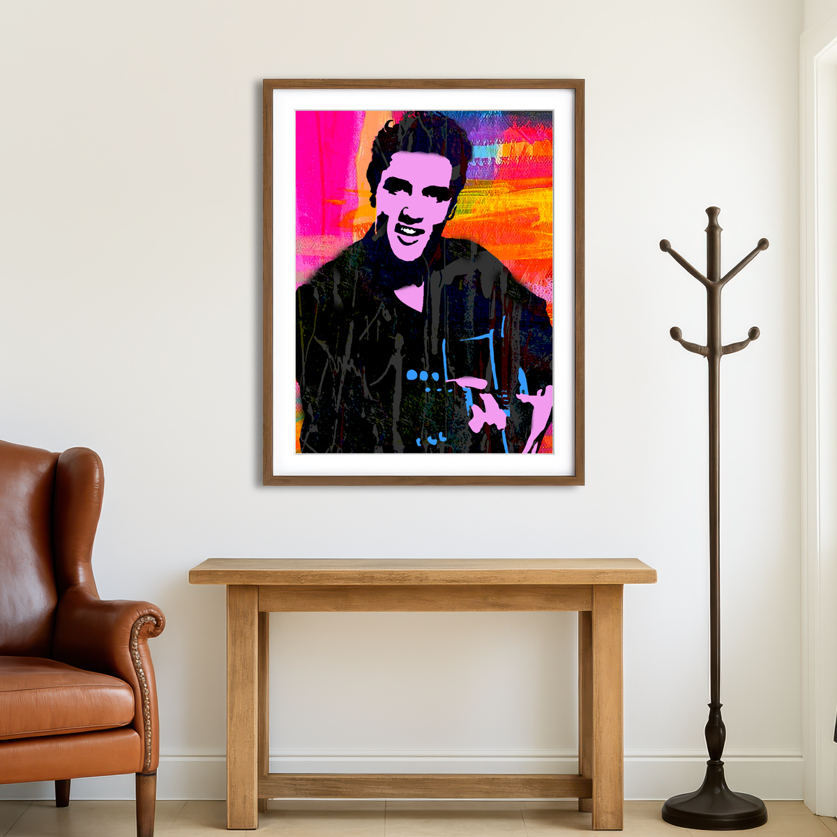 AUTO-MOCKUP ROOM | Elvis Purple Wall Art