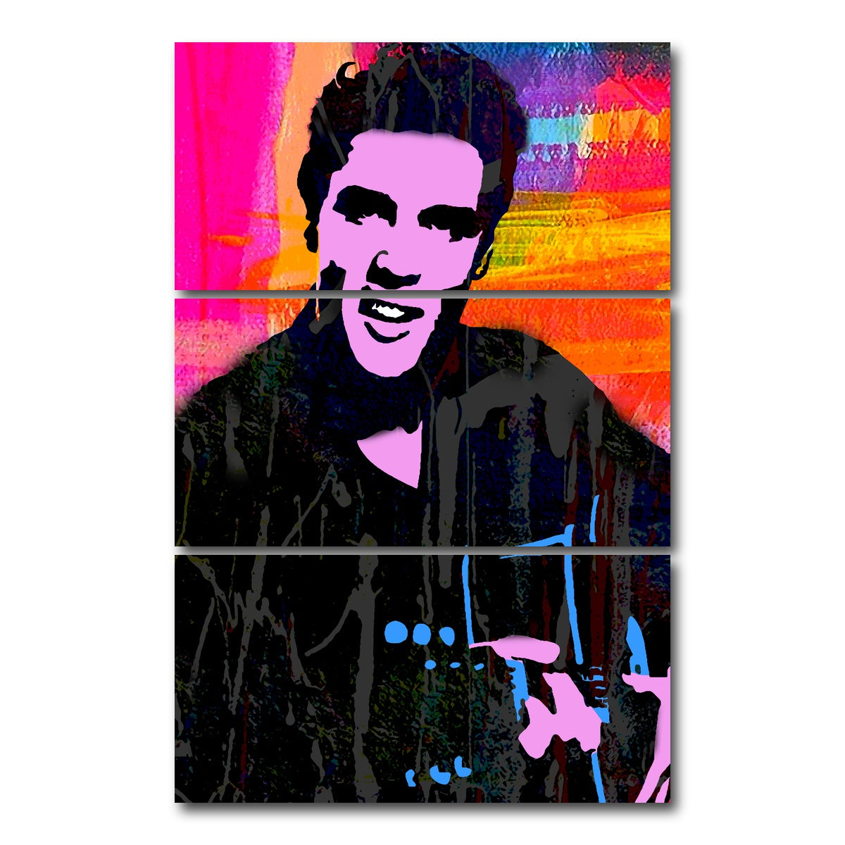 AUTO-MOCKUP WHITE | elvis purple | 3 Piece | Gallery Wrap Canvas | group=12x24_stacked
