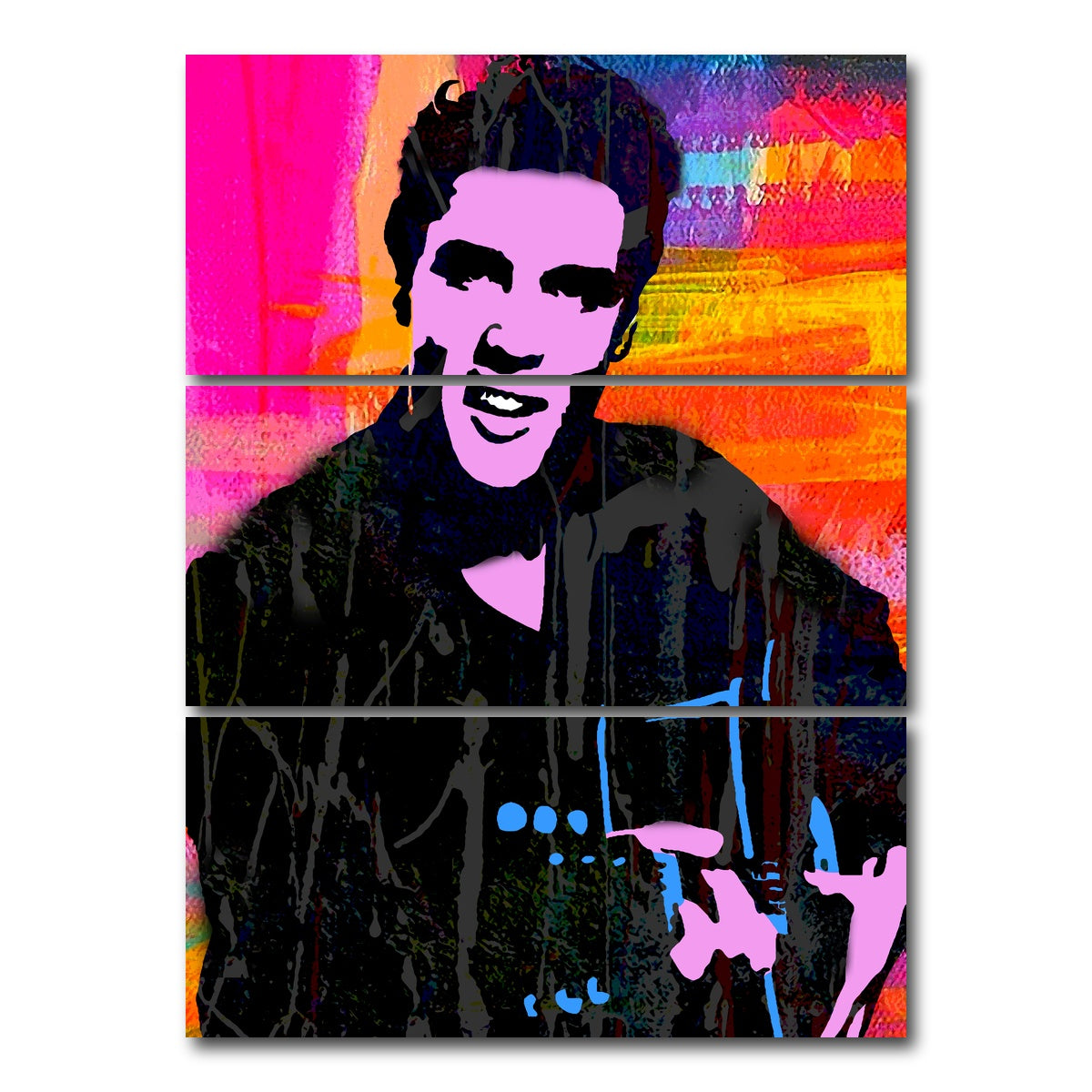 AUTO-MOCKUP WHITE | elvis purple | 3 Piece | Gallery Wrap Canvas | group=8x18_stacked