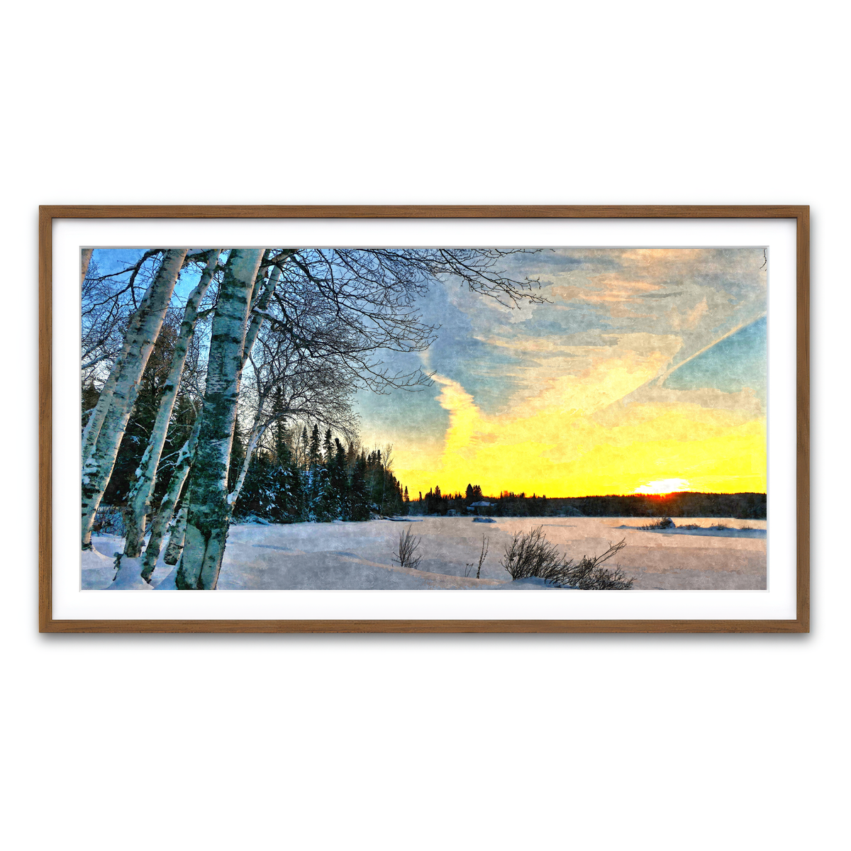 Framed Print 2x1 Walnut