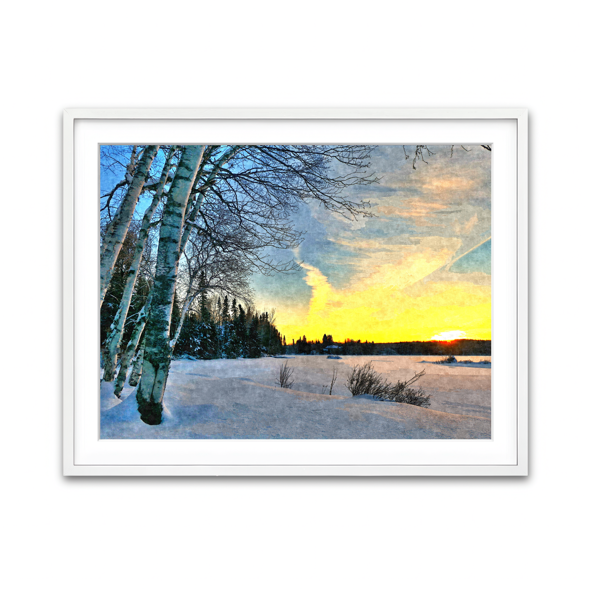 Framed Print 4x3 White