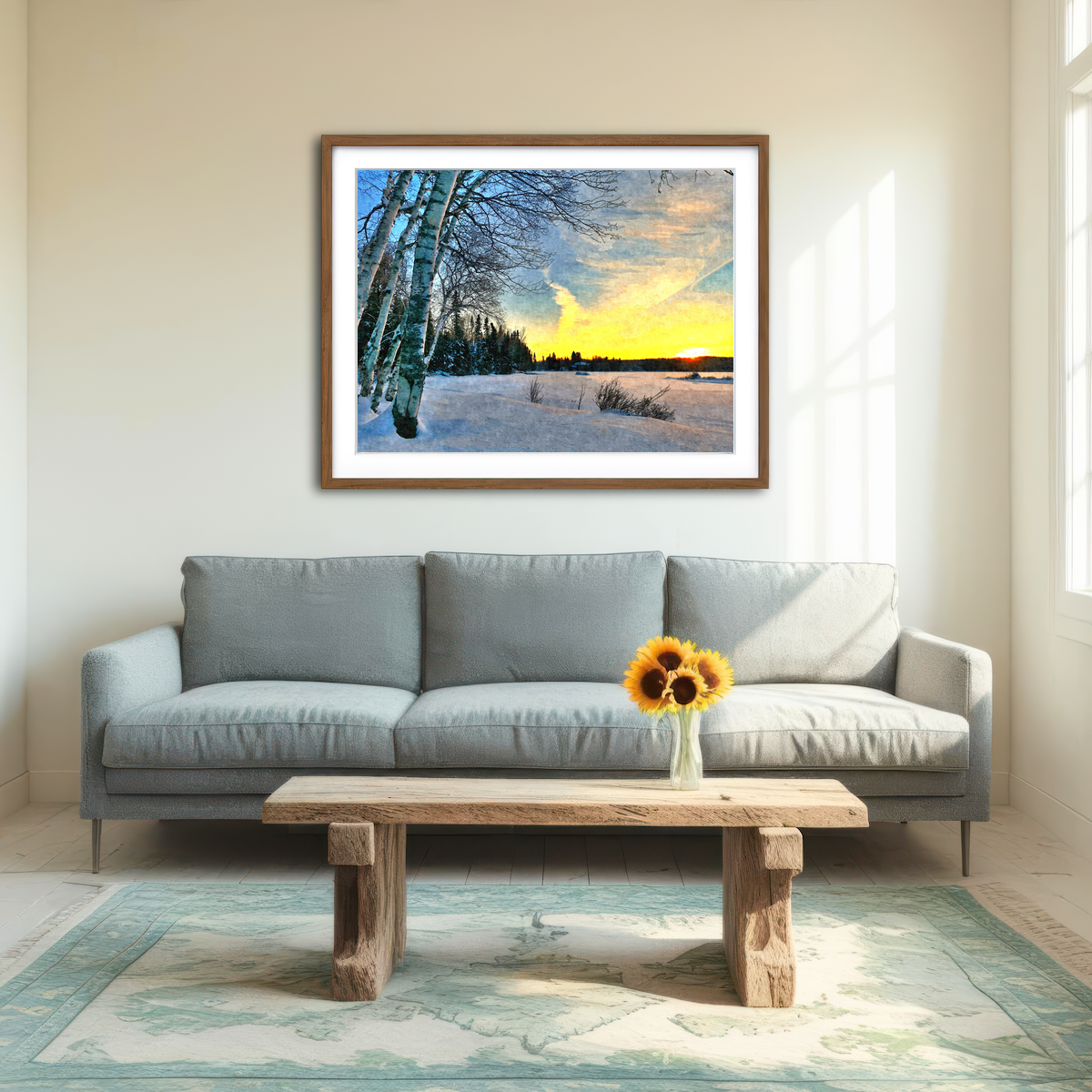 AUTO-MOCKUP ROOM | End Of A Winter's Day Wall Art