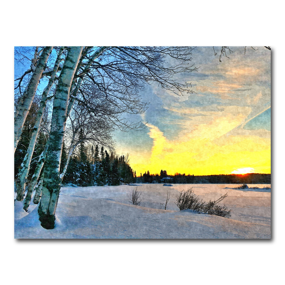 AUTO-MOCKUP WHITE | end of a winter's day | 1 Piece | Gallery Wrap Canvas | group=4x3