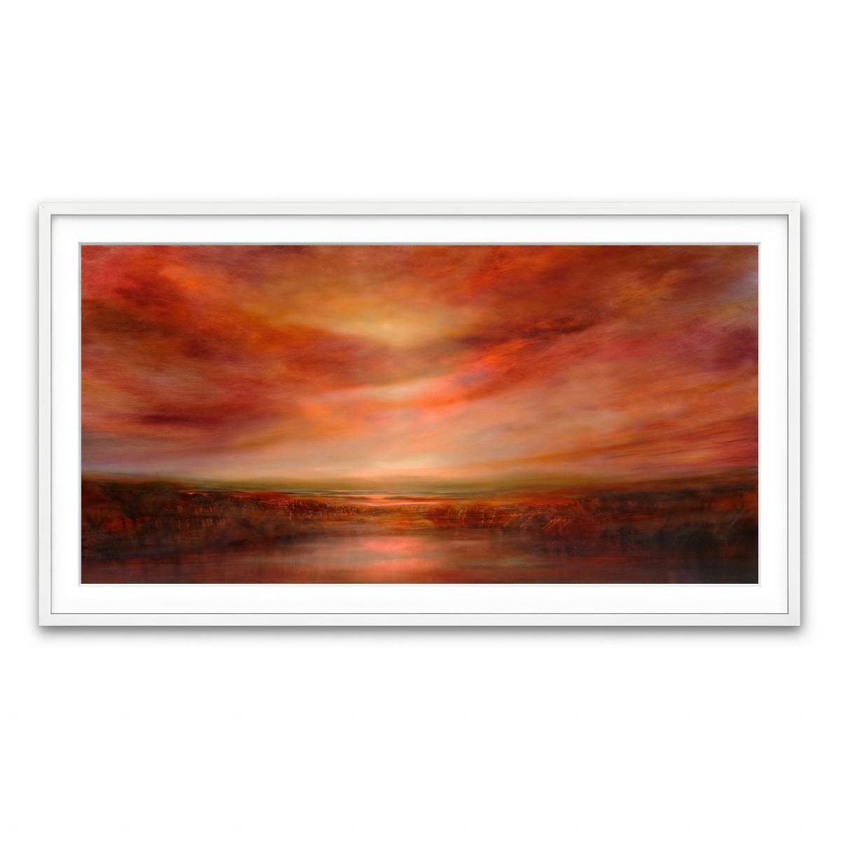 Framed Print 2x1 White