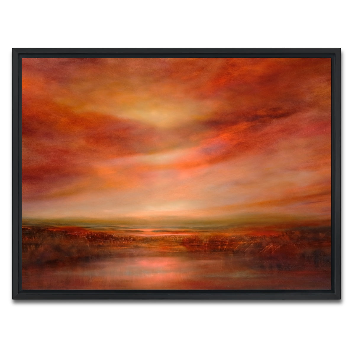 AUTO-MOCKUP WHITE | evening glow | 1 Piece | Black Framed Canvas | group=4x3